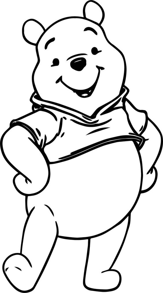Tranh cho bé tô màu gấu Pooh 3