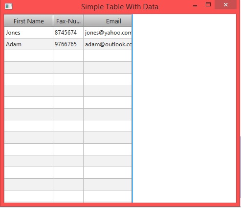 Tutorial On Table In JavaFx ~ Projavatricks