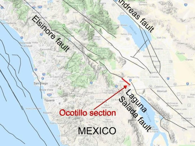 Falla geológica que conecta a México con Estados Unidos