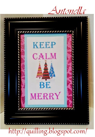 Free Keep Calm Be Merry printable from Antonella at www.quilling.blogspot.com