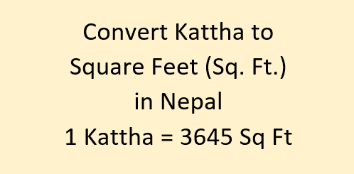 Kattha to Square Feet in Nepal
