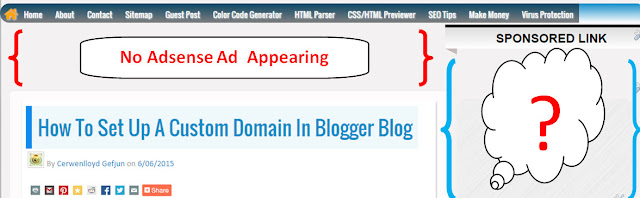 fix adsense not showing on blogger after redirecting
