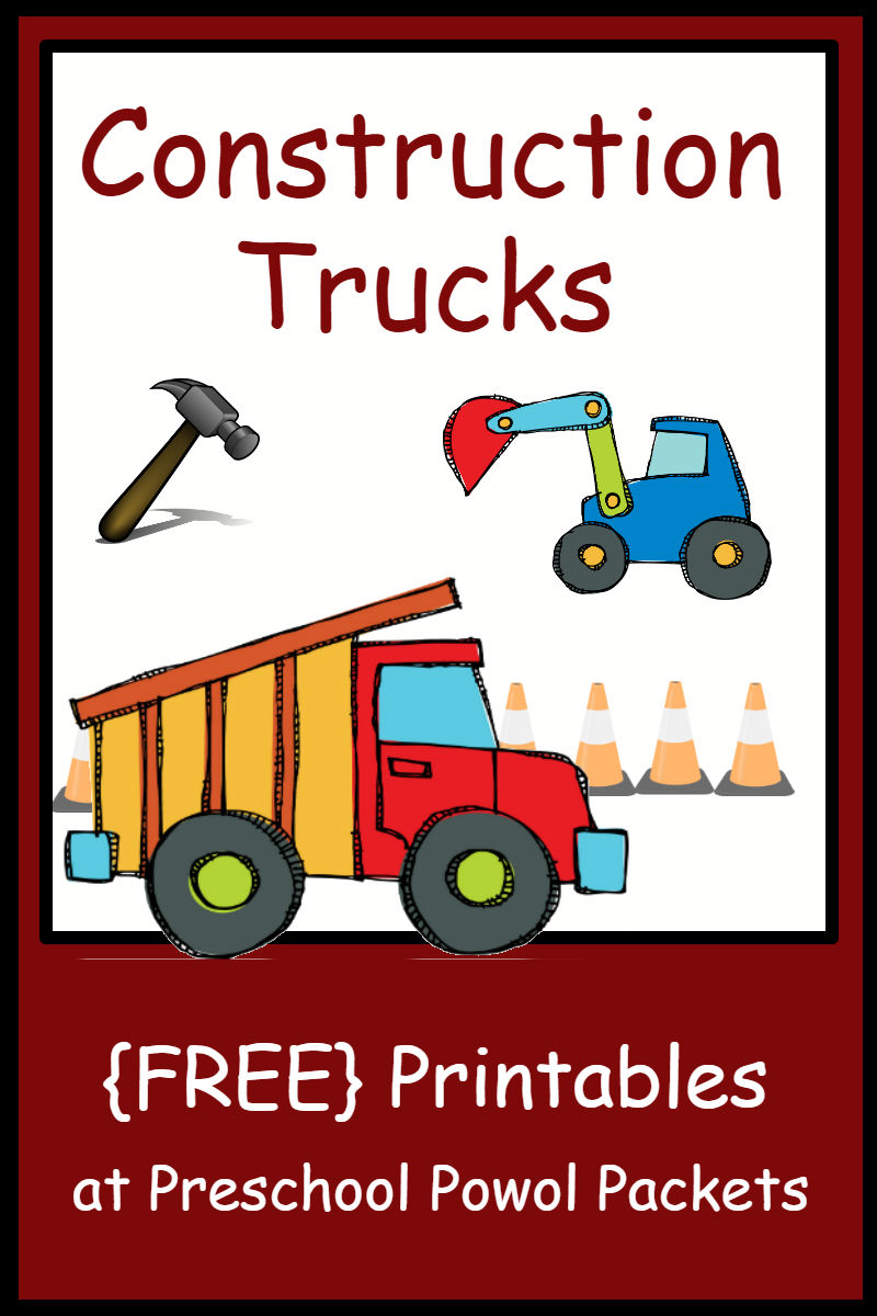 FREE Construction Theme Preschool Printables Preschool Powol Packets FREE Construction Theme Preschool Printables Preschool Powol Packets