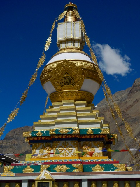 Stupa of the new monastery being built