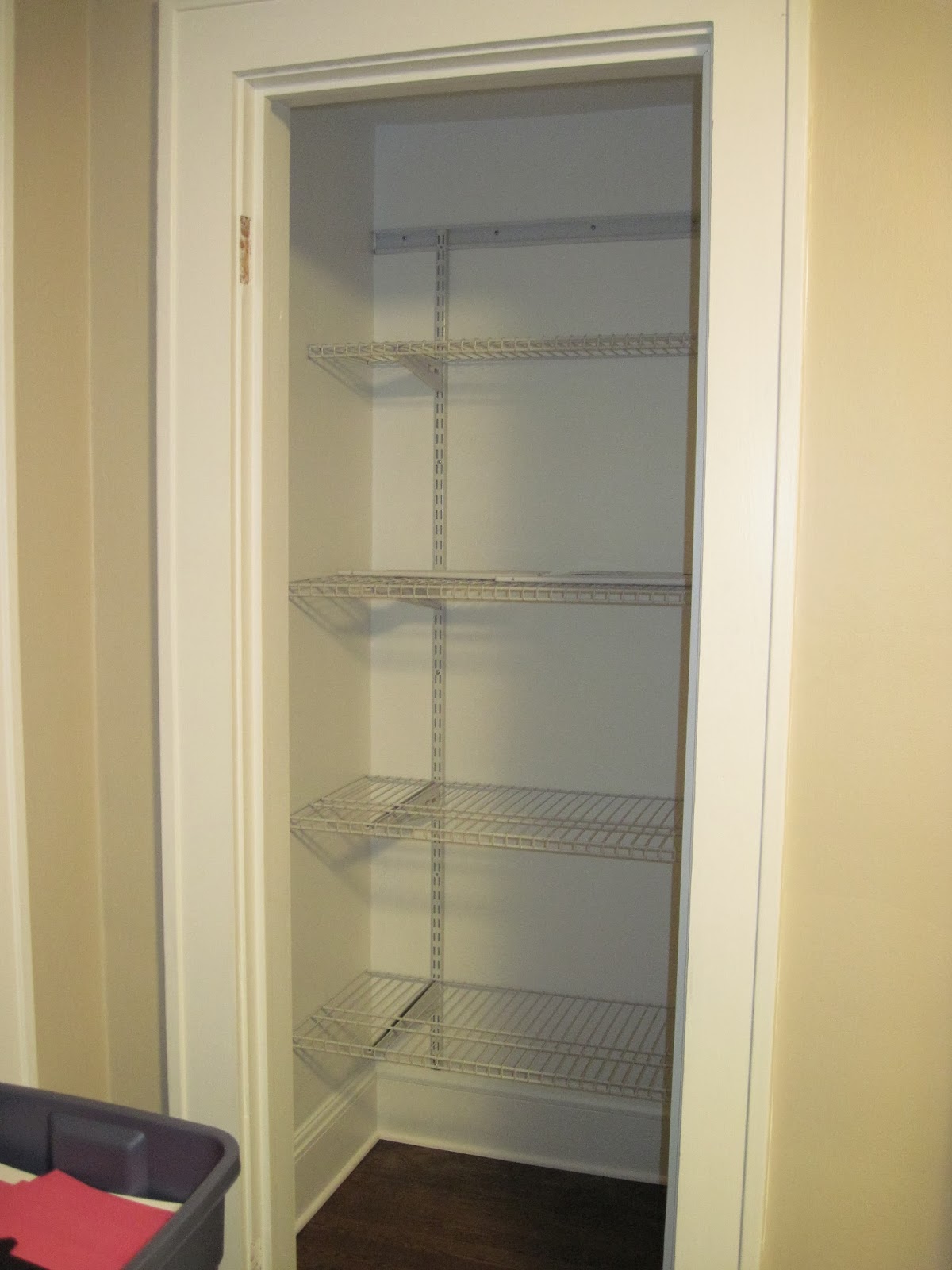 The shelves can be moved to accommodate different heights or taken out 