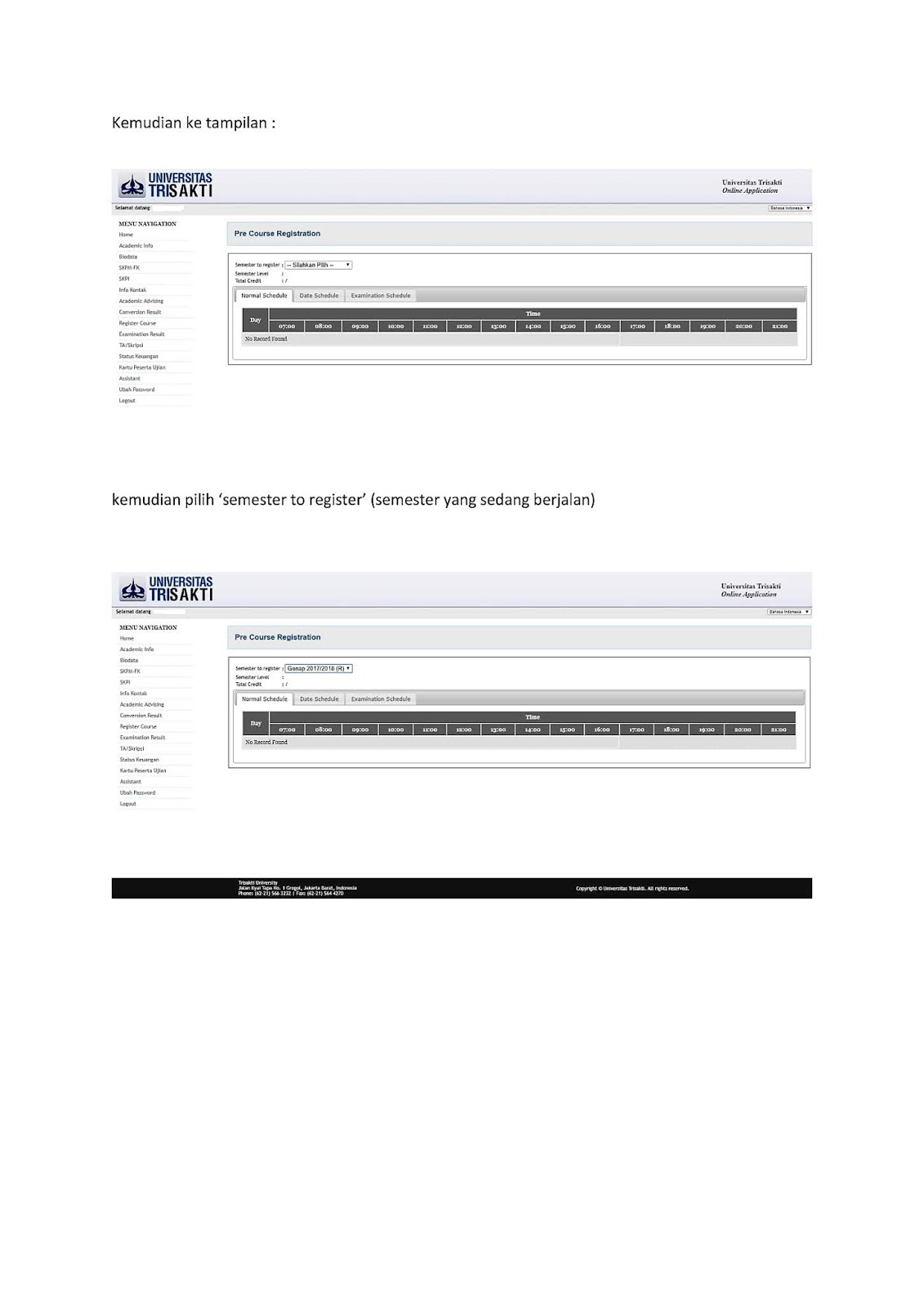 Psppd Fk Usakti Tata Cara Pengisian Krs Online Mahasiswa Pspd