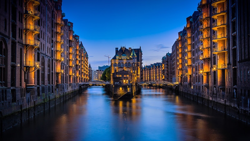 The Speicherstadt in Hamburg, Germany