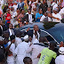 Photos: See The Large Crowd That Came To Welcome President Buhari As He Arrive Aso Rock