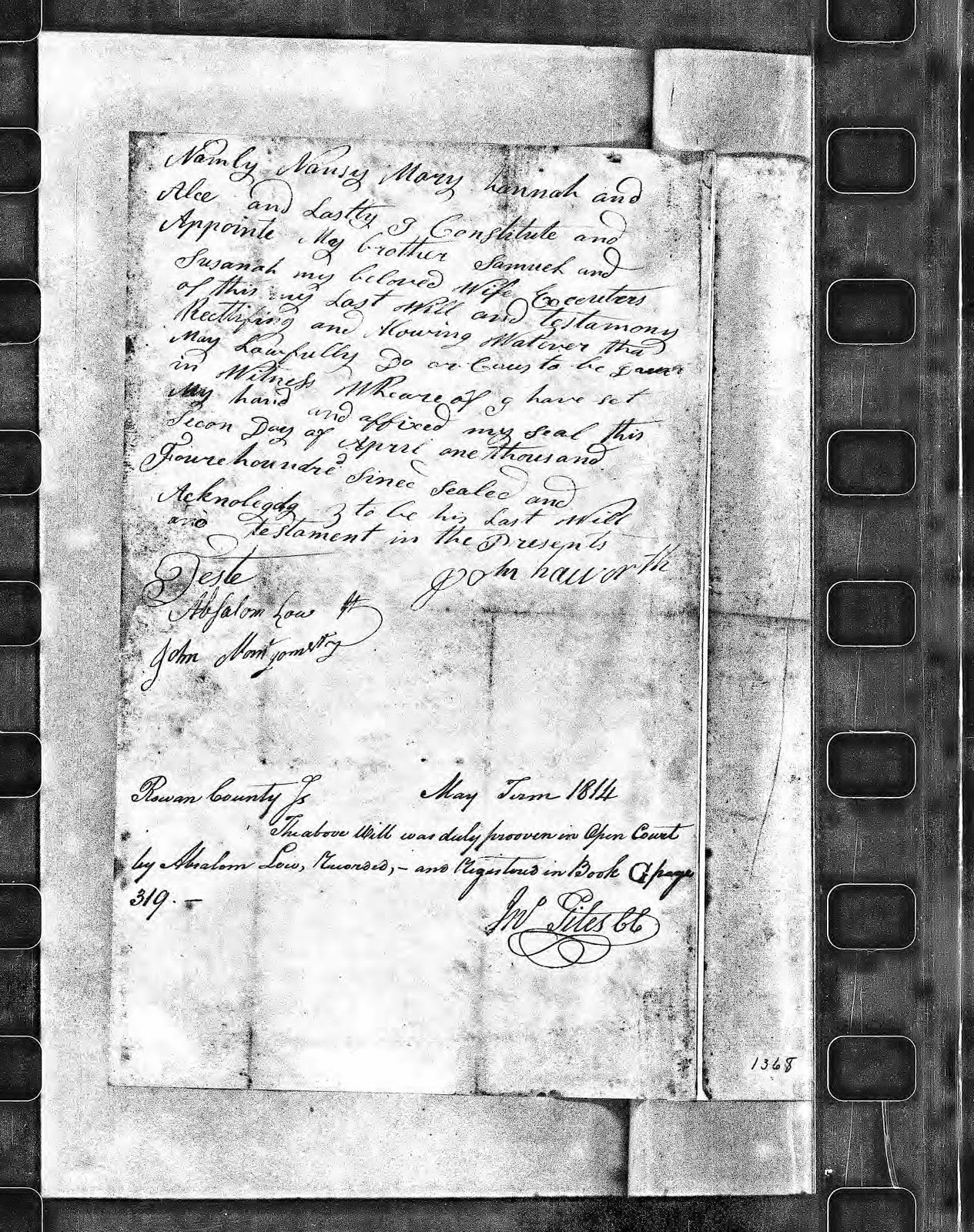 Barron Family Tree John Haworth 17651814