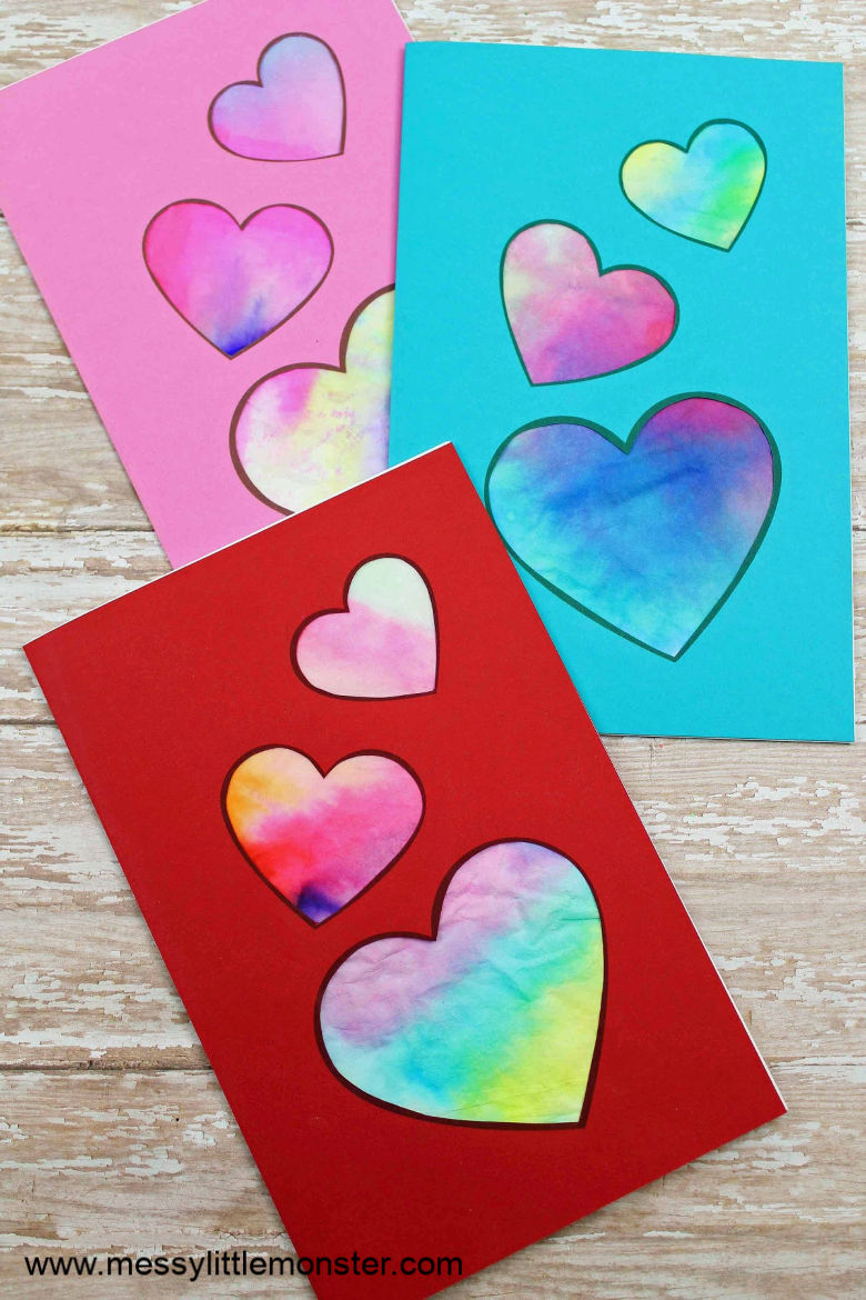 Valentine Heart Card A fun heart craft for preschoolers Messy