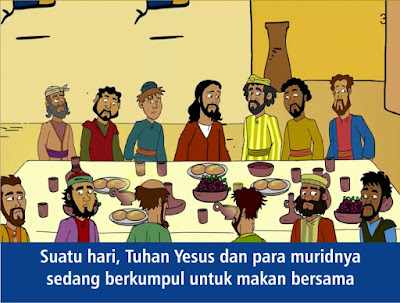 Komik Alkitab Anak: Tuhan Yesus Membasuh Kaki MuridNya