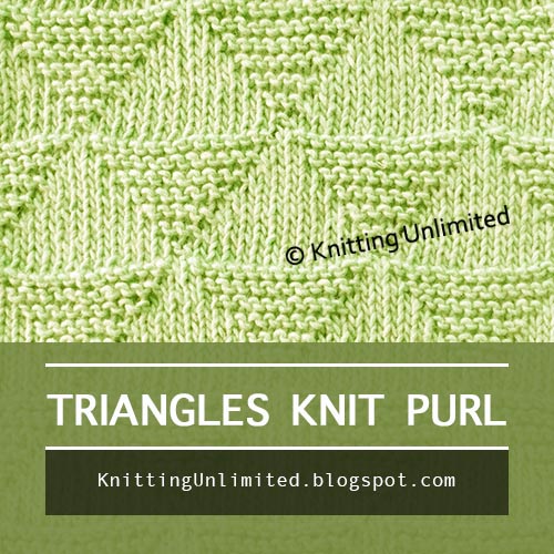 Moss Diamond and Lozenge Stitch Pattern - Only knit & purl combinations.