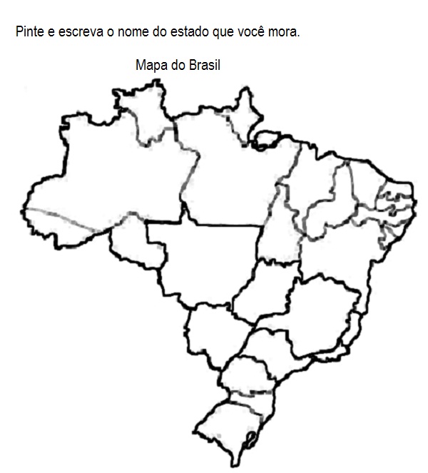 Desenhos Para Pintar E Colorir Mapa Do Brasil Para Colorir