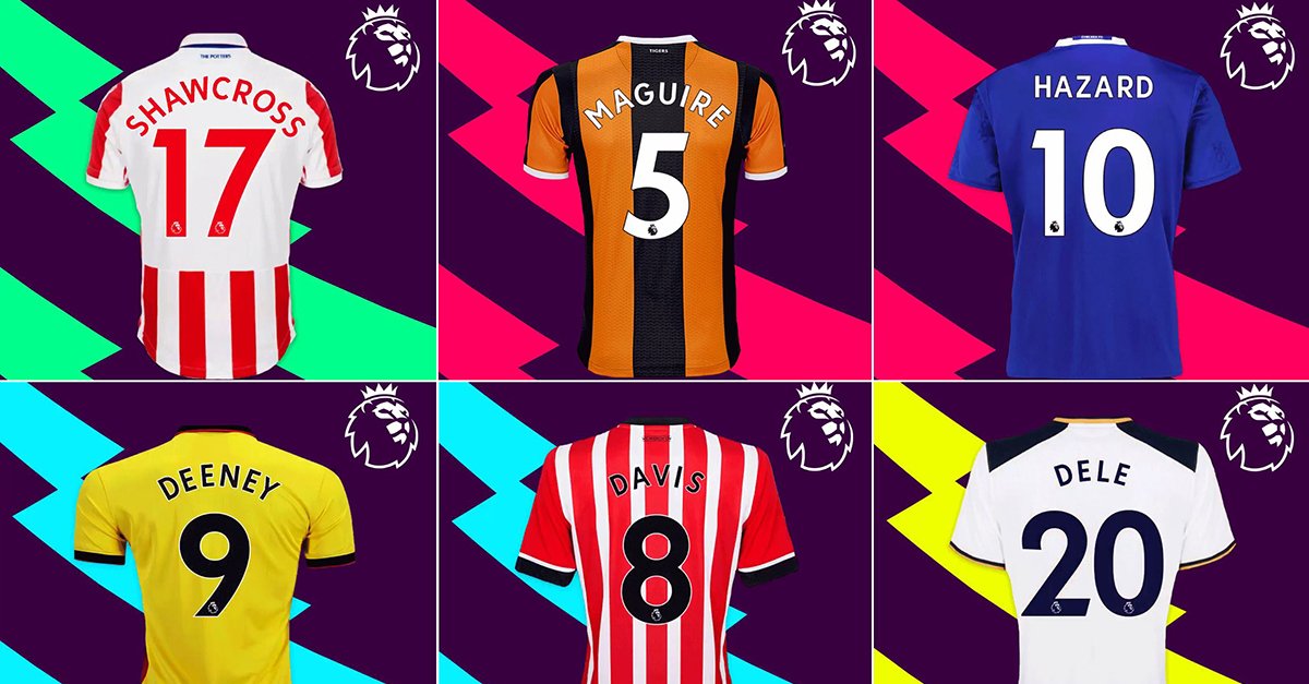 Ennegrecer confiar camión All-New 2017-18 Premier League Kit Numbers Font Revealed - Footy Headlines
