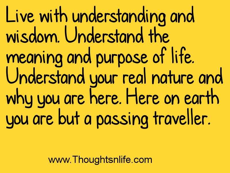 Thoughtsandlife: Live with understanding and wisdom.