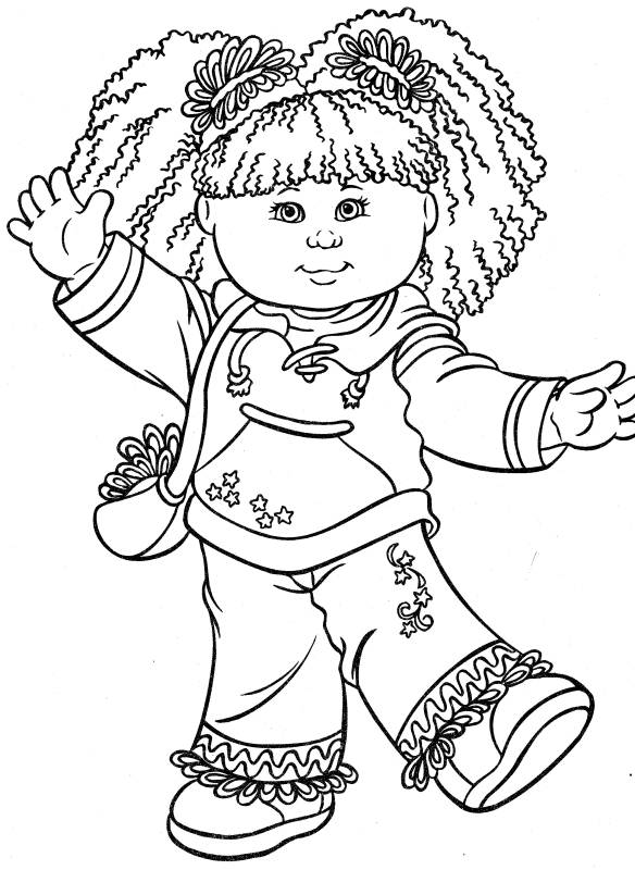 Interactive Magazine: happy kid girl coloring pages