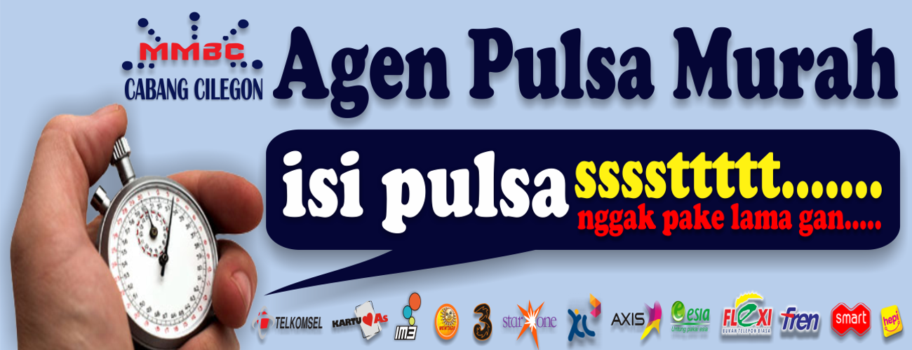 Spanduk Agen Pulsa Resmi MMBC Cabang Cilegon Tour & Travel