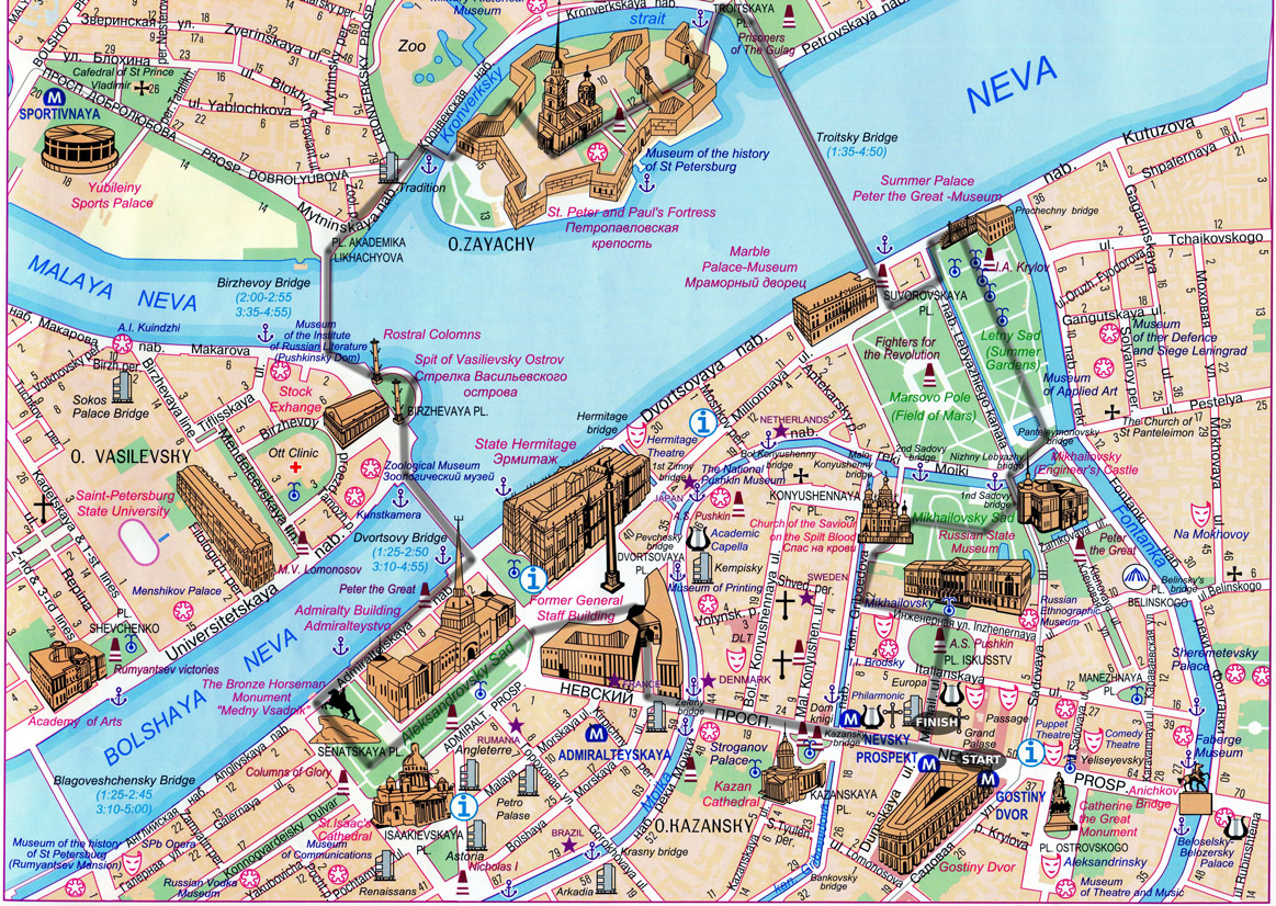 Pdf map Saint Petersburg 4