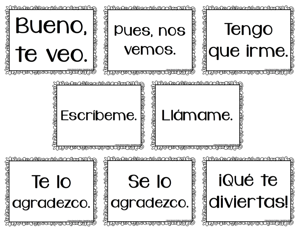 SpanishPrep Blog Spanish Speaking Cues for class conversations BUNDLE