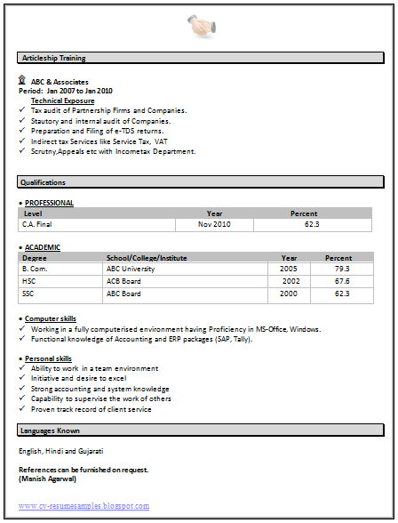 Over 10000 CV and Resume Samples with Free Download: Resume Template