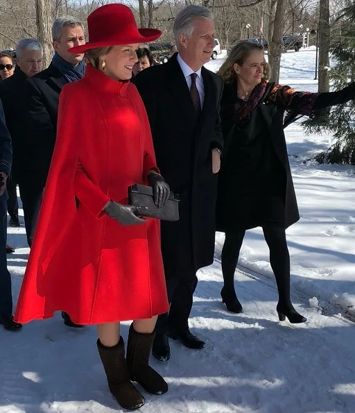 King Philippe and Queen Mathilde of Belgium are welcomed at Rideau Hall by Governor General Julie Payette