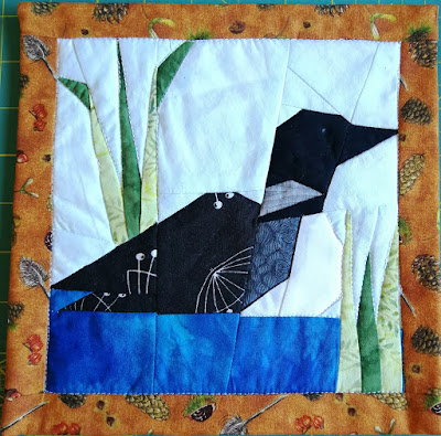 Finished loon quilt mini