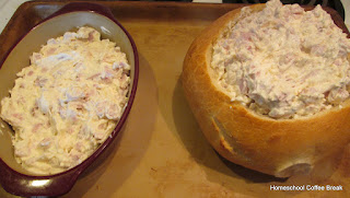 Ham and Swiss Dip Bread Bowl - a recipe on Homeschool Coffee Break @ kympossibleblog.blogspot.com #recipe