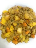 rainbowdiary: Recipe - Minced Pork With Carrot, Potato And Mushrooms