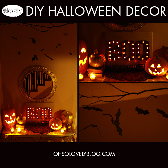 DIY //   HALLOWEEN MARQUEE FEATURED, Oh So Lovely Blog