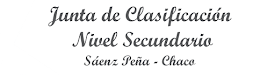 Junta de Clasificación Nivel Secundario Saenz Peña - Regiones I-II-IV-V-VII-IX-X