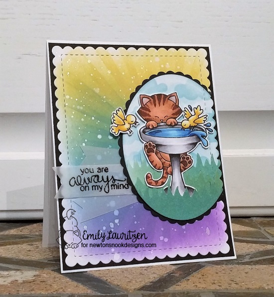 You are always on my mind by Emily features Newton's Birdbath, Land Borders, and Frames & Flags by Newton's Nook Designs; #newtonsnook