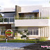 3 BHK modern flat roof home plan