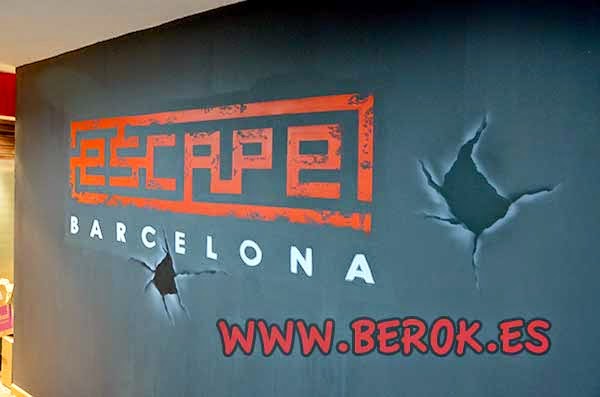 Decoración de rótulo interior de Escape Barcelona