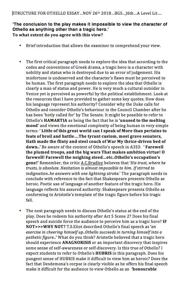 English Essay Examples Today Was The Final Session Exploring Possible Content For The Essay Healthy Food Essay also English Literature Essays Be Curious Resources For A Level Aqa Literature Othello Essay For High School Essay