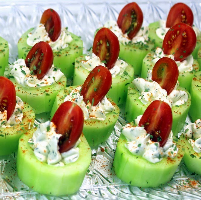 52 Ways to Cook: Cucumber Bites with Herb Cream Cheese and Cherry ...