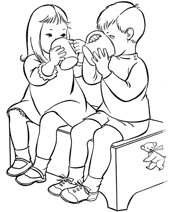BAUZINHO DA WEB - BAÚ DA WEB : Desenhos de crianças para colorir pintar