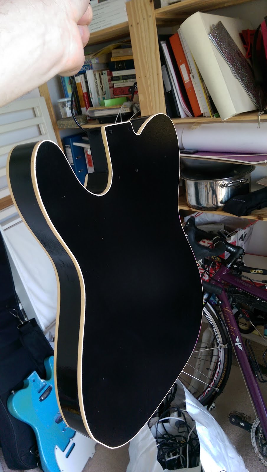 Chris Builds Guitars Telecaster build binding scraping