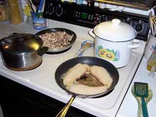 Chicken Gismondo cooking