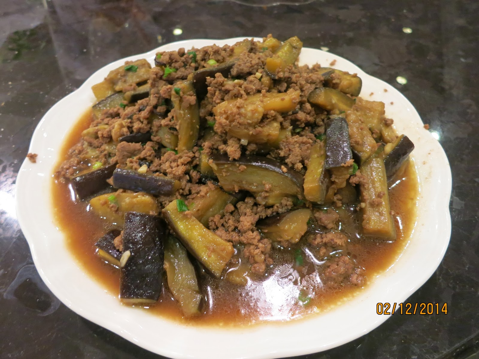 linspired: Stir Fried Eggplant with Ground Beef
