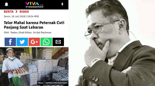 Telor Mahal karena Peternak Cuti Panjang Saat Lebaran, Karni Ilyas Beri Pertanyaan Menohok