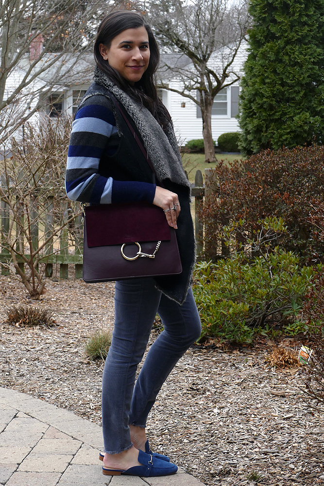 franco sarto fur mules