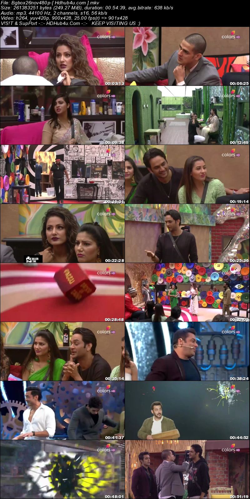 Bigg Boss S11E57 26th November 2017 HDTV 480p 250MB Download