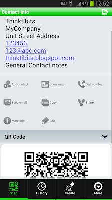 Contact event based QR Code generation in Java