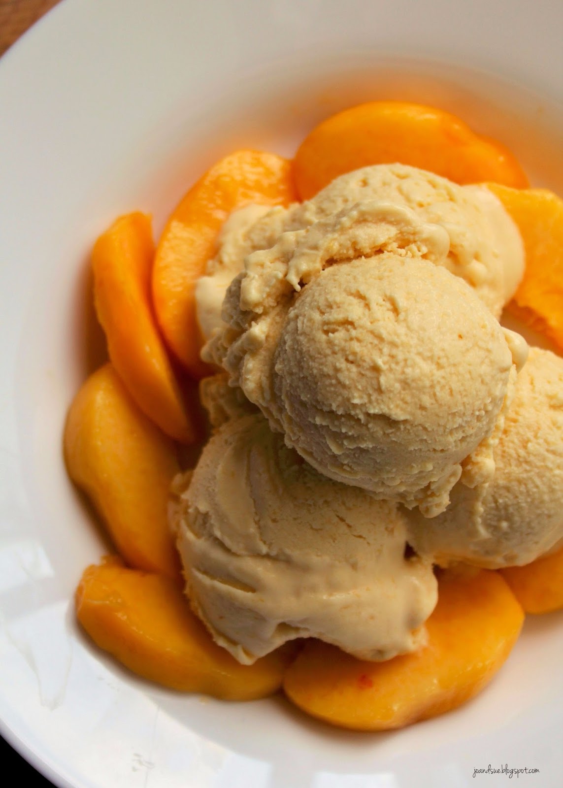 Jo and Sue Peach Ice Cream