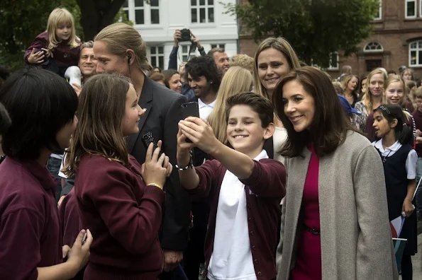 Crown Princess Mary of Denmark attends the opening of the International School of Aarhus Academy for Global Education 