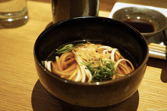 Hot Udon with Spinach and Scallion at DOMODOMO in New York City Hot Udon with Spinach and Scallion at DOMODOMO in New York City
