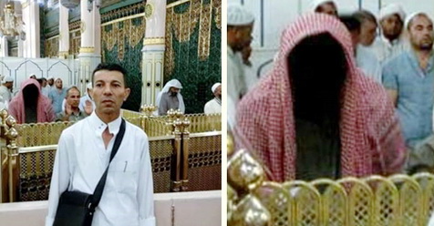 foto sosok tanpa wajah di masjid nabawi