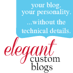 Blog Design By 'Elegant Custom Blogs'
