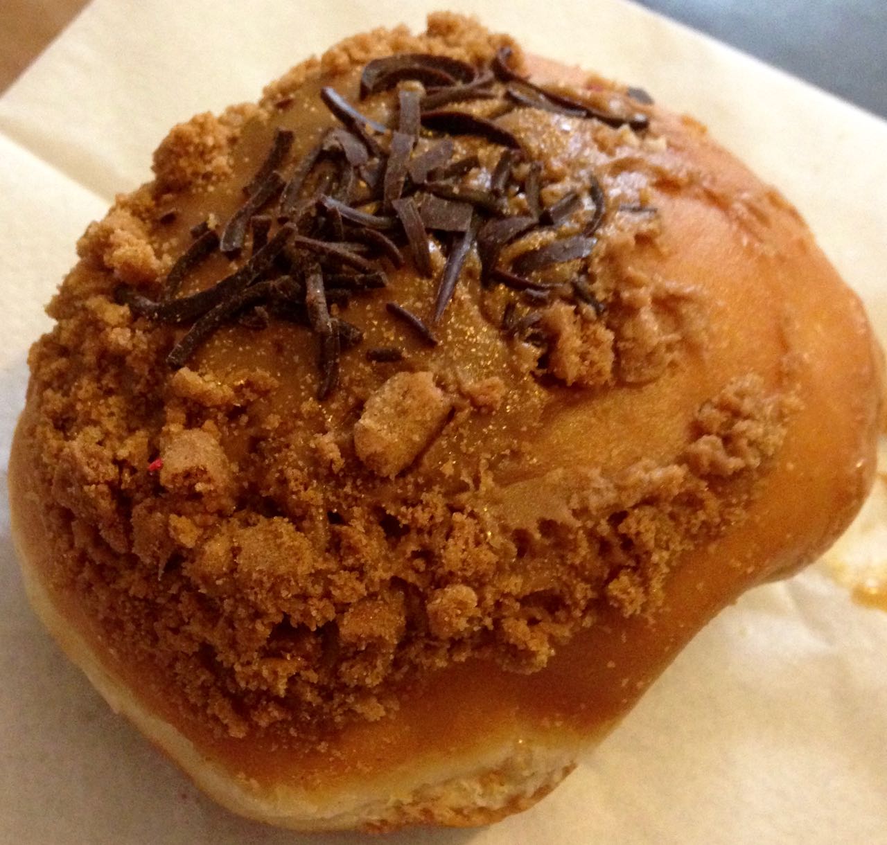 FOODSTUFF FINDS Lotus Billionaire Doughnut (KrispyKremeUK) [By Cinabar]