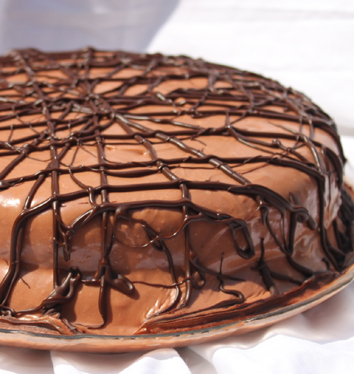 Flour Dusted Cherry Chocolate Chip Cookie Cake